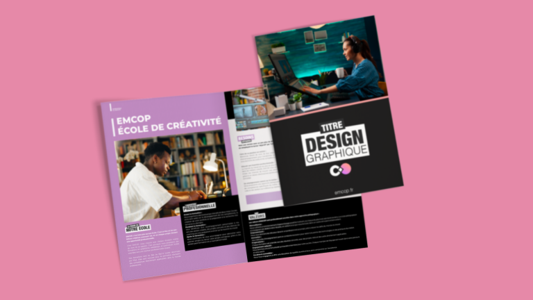 Image de la brochure de l'école emcop - pour la formation design graphique bac +2